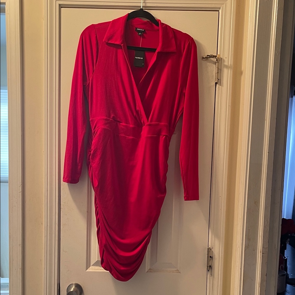 Torrid Red Wrap Dress
